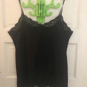White House Black Market Black Lace Stretch Camisole